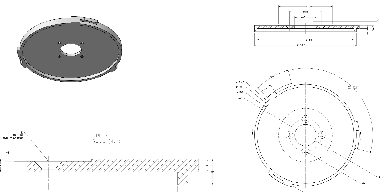 machining part drawing
