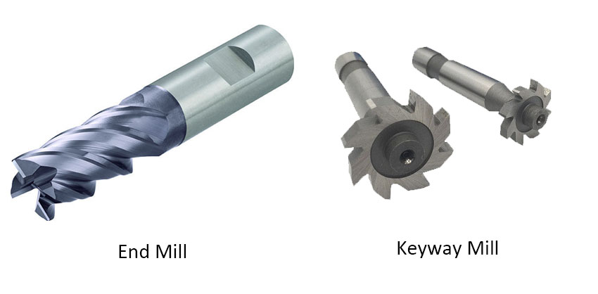 End mill VS Keyway mill